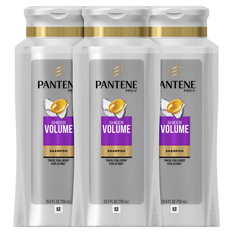 Pantene Pro-V Sheer Volume C, Shampoo, 25.4 FL Oz, Pack of 3