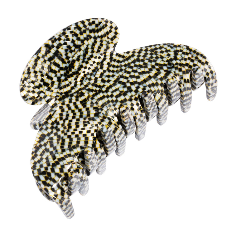 France Luxe Silver Hair Clip for Women, Medium Couture Claw Clip for Thick or Fine Hair, Slip-Free Strong Hold, Lightweight, Damage-Free French Desig