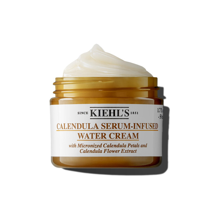 Kiehl's Calendula Serum Infused Water Cream, Soothing Gel Moisturizer for All Skin Types, Visibly Evens Skin Tone & Boosts Radiance in 1 Week, 24HR H