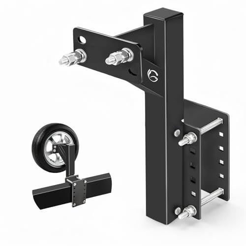 GADFISH Spare Tire Carrier Mount, 3-Nuts Design Trailer Bracket Heavy Duty Holder, Fits 4 & 5 & 6 Lugs Trailer Wheels on 4", 4.5'', 4.75'', 5'', 5.5'