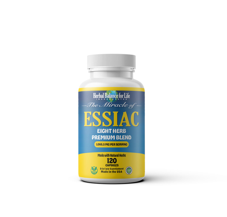 Natural Essiac Tea 8 Herb Capsules, 1066.5 mg per Serving - 120 Capsules, with Sheep Sorel Roots, More Potent 8-herb Essiac Tea Formula by Nurse Rene