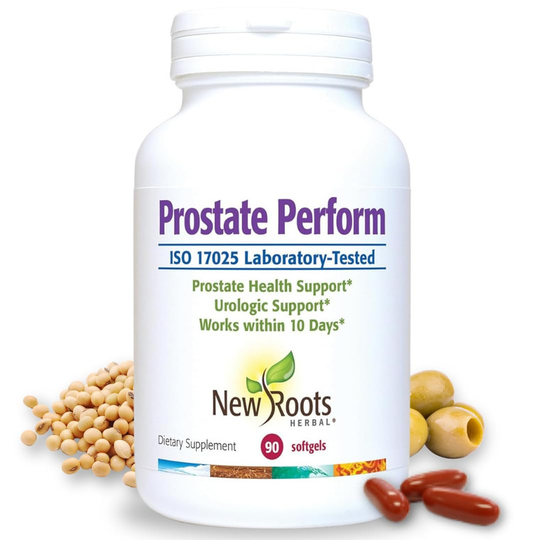 NEW ROOTS HERBAL Prostate Supplement with Super Blend of 16 Powerful Herbals: Saw Palmetto, Plant Sterols, Rye Flower, Borage Oil, Cranberry, Olive O