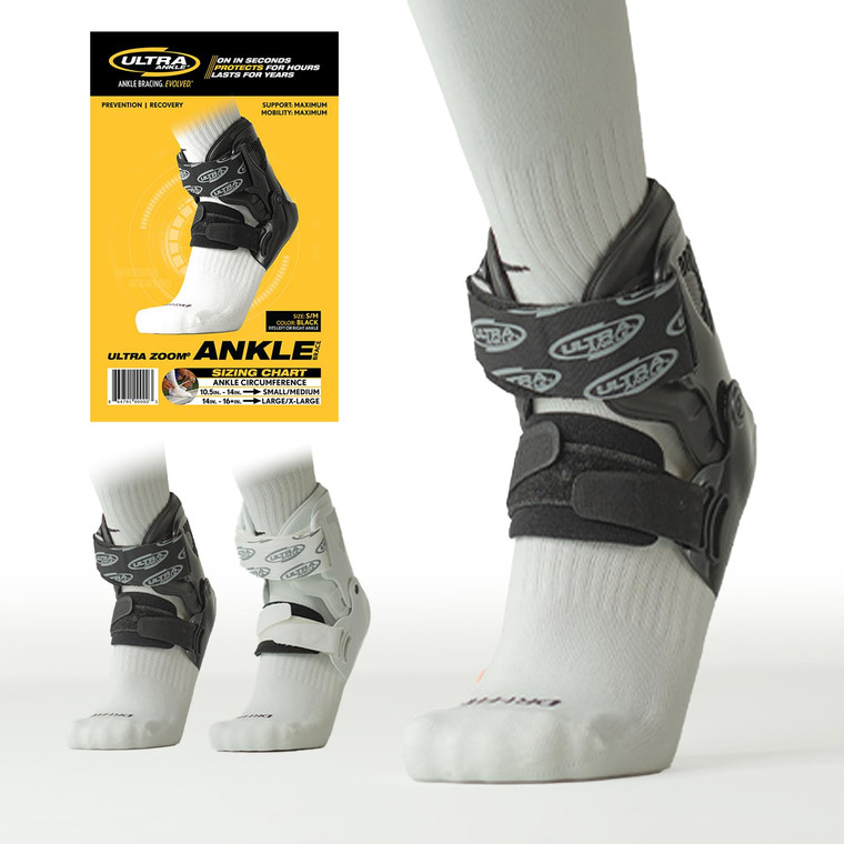Ultra Zoom Ankle Brace for Sports Injury Recovery & Prevention  Hinged Orthopedic Support for Sprains, Instability & Performance | Durable Multi Sea