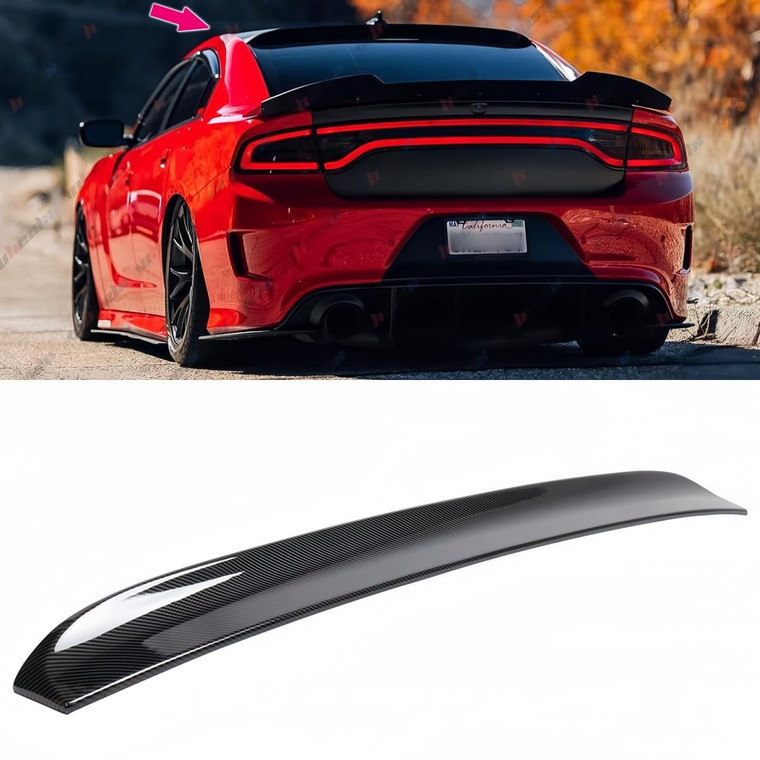 WheelX Rear Window Rooftop Spoiler Compatible with 2015-2023 Dodge Charger All Model, Duckbill Style Wing Fit for GT Pursuit R/T SRT SRT8 SXT Scat Pa