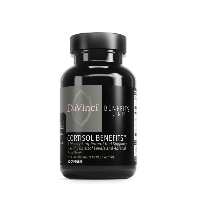 DaVinci Labs Cortisol Benefits - Dietary Supplement to Support Healthy Cortisol Levels and Adrenal Health - With Ashwagandha Extract, Rhodiola Rosea