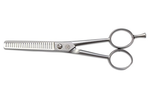 Mars Professional Nickel Plated Steel Thinning Scissors Shears, Double Toothed Blades, 7" Length