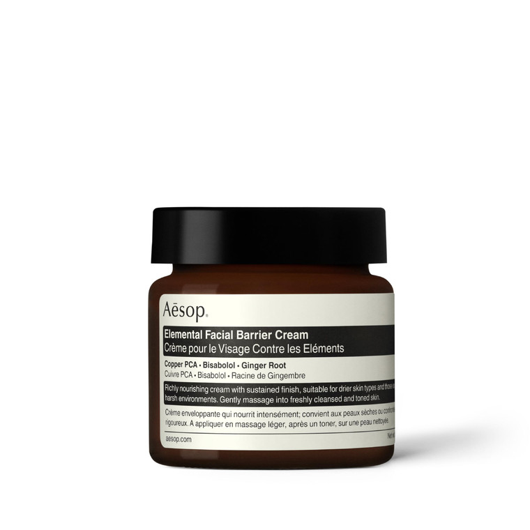 Aesop Element Facial Barrier Cream | Nourishing, Emollient Rich Cream for Dry & Dehydrated Skin | Provides Soothing Barrier Protection | 2oz / 60mL