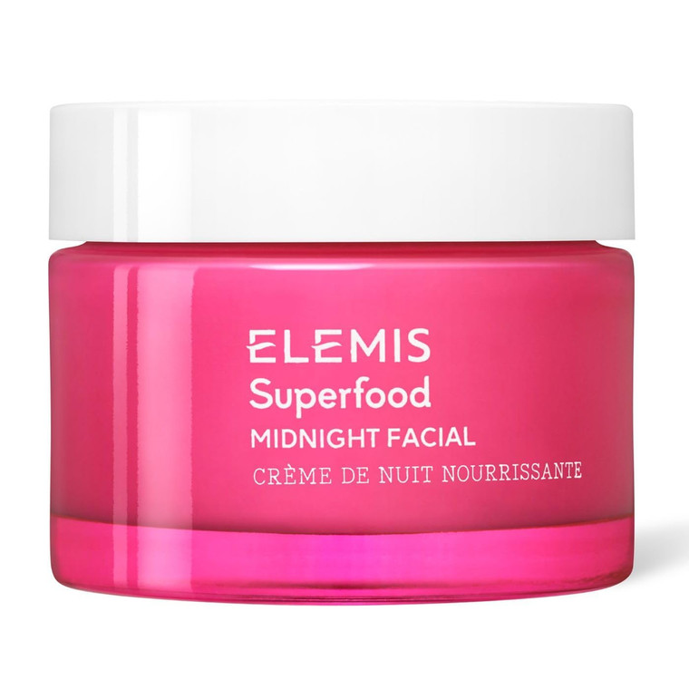 ELEMIS Superfood Midnight Facial - Lightweight Overnight Facial Cream, Prebiotic-Infused Hydrating Gel, Vitamin C Camu Camu Moisturizer, Omega Rich N
