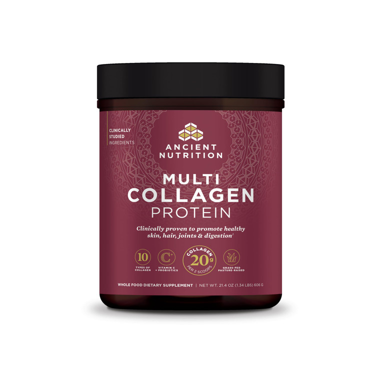 Ancient Nutrition Collagen Peptides Powder, Multi Collagen Protein, Women & Men, Vitamin C, Probiotics, Hydrolyzed Collagen, Supports Skin, Joints, G