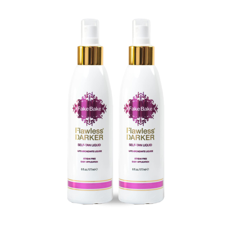 Self Tanning Liquid Flawless Darker by Fake Bake | Luxurious and Fast-Drying Solution that delivers the Beautiful Streak-Free Darkest Tan in the Rang