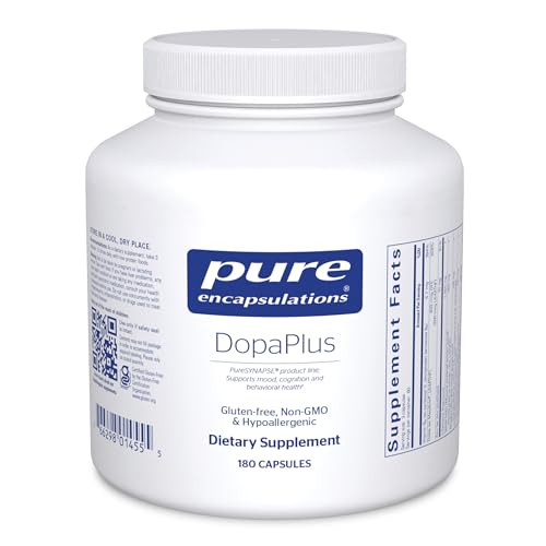Pure Encapsulations DopaPlus - Supports Dopamine Production - for Daily Brain Function* - with Folate, Vitamin B6 & L-5-MTHF - Non-GMO & Vegan - 180