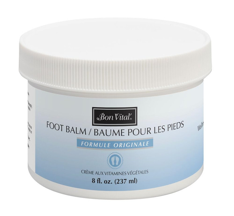 Bon Vital' - BVFB36Z Original Foot Balm for Dry Cracked Feet and Heels, Promotes Healthy Feet and Speeds Healing for Blisters and Abrasions on Heel,