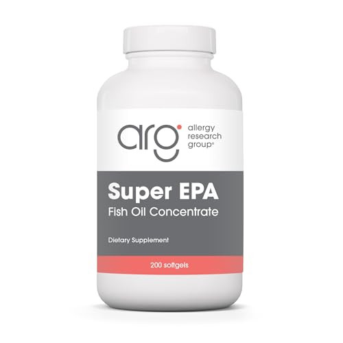 Allergy Research Group Super EPA - Omega 3 Supplement, Fish Oil Concentrate, EPA, DHA, Omega 3 Fatty Acids, Sustainably-Sourced Anchovies, Softgels -