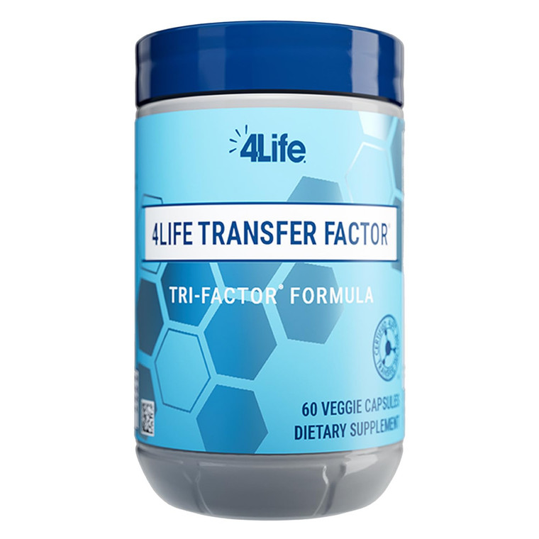 4Life Transfer Factor Tri-Factor Formula - Advanced Immune Support with Cow Colostrum & Chicken Egg Yolk - 60 Veggie Capsules