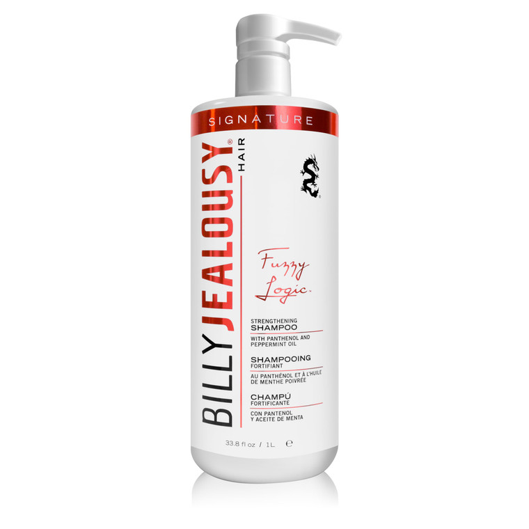 Billy Jealousy Fuzzy Logic Men's Shampoo for Thinning Hair, Peppermint-Infused, With DHT Blockers to Prevent Hair Loss and Breakage, Cleans Thoroughl