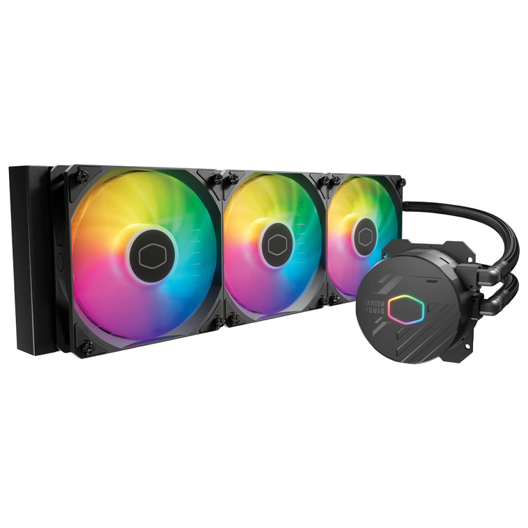 Cooler Master MasterLiquid 360L Core 360mm Close-Loop AIO Liquid Cooler, ARGB Sync, Gen S Coldplate Pump, 120mm PWM, CryoFuze 14W/mK, AMD Ryzen AM5/A