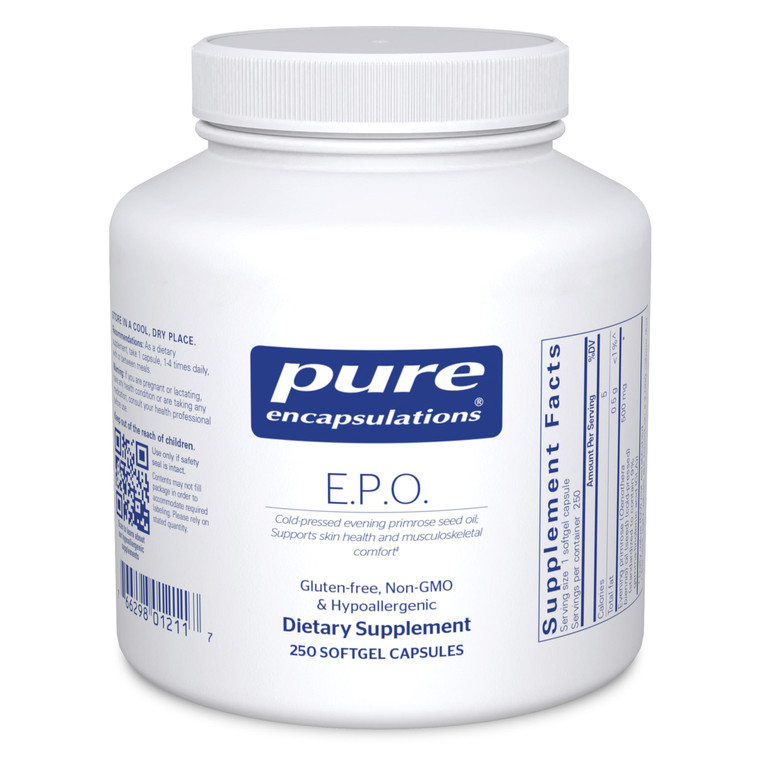 Pure Encapsulations E.P.O. (Evening Primrose Oil) | Hypoallergenic Dietary Supplement Containing 9% GLA | 250 Softgel Capsules