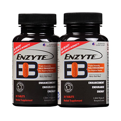 Enzyte3® Mens Vitality & Performance Support  Energy, Stamina & Endurance with L-Citrulline, Epimedium, Guarana Seed Extract & More  30 Tablets (