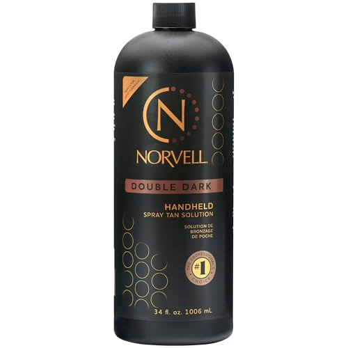 Norvell Premium Spray Tan Solution Double Dark 34 fl oz  Professional Sunless Tanning Formula for Deep Rich Bronze, Streak-Free, Fast-Drying, Long-L