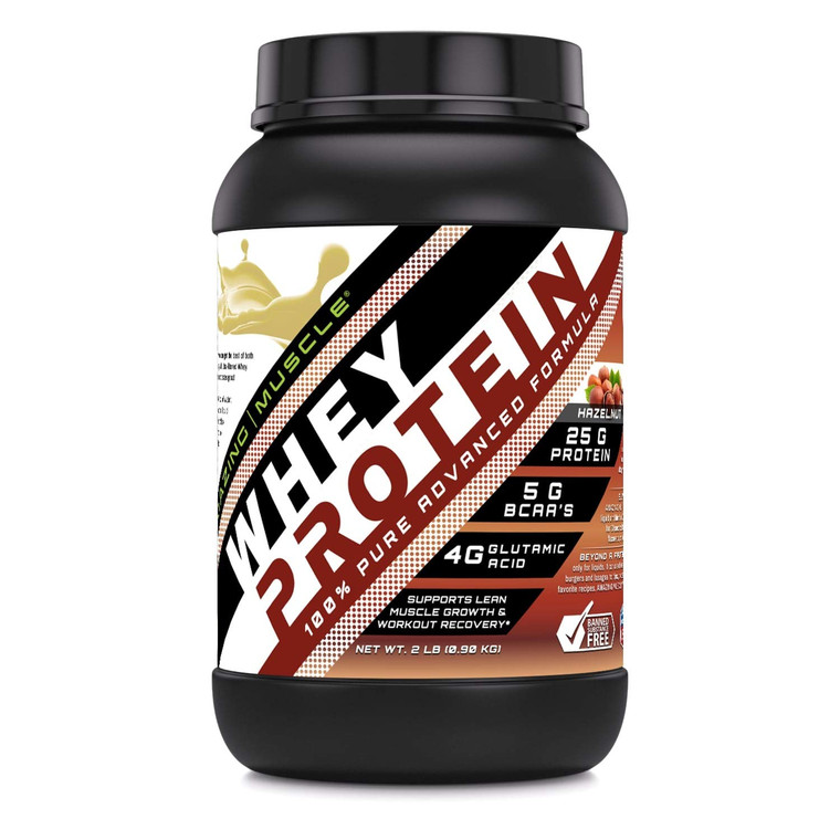 Amazing Muscle Whey Protein Isolate & Concentrate Powder | 25 G Protein per Serving | Non-GMO | Gluten-Free | Made in USA (5 LB, Cookies & Cream)