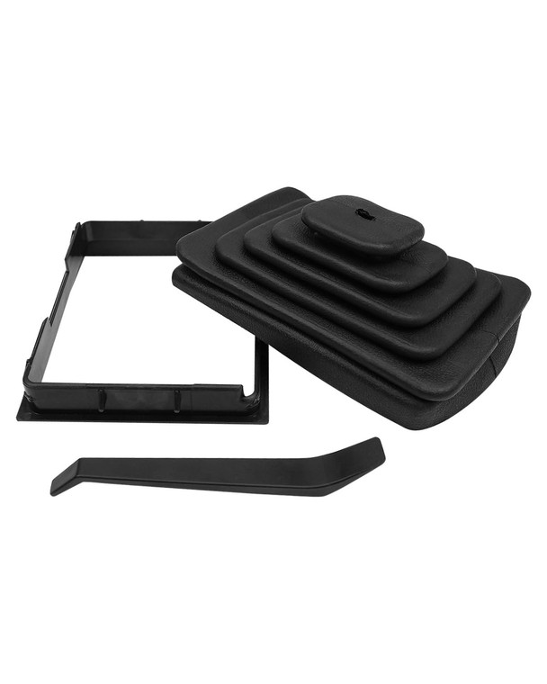 QAGGUM Shifter Boot and Retainer Bezel Kit Compatible with Jeep TJ Wrangler 1997-2004, Transmission Shift Bezel Shifter Boot Kit Replace 53000056 520