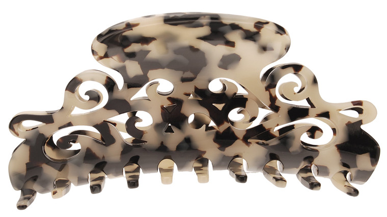 France Luxe Large Elysee Claw Clip - Ivory Tokyo