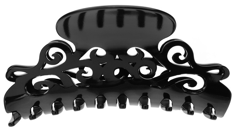 France Luxe Large Elysee Claw Clip - Black