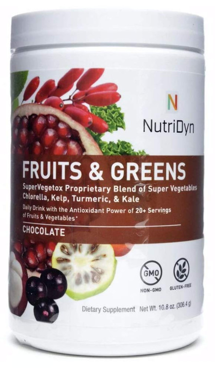 NutriDyn Fruits and Greens Super vegetox Proprietary Blend of Super vegetables, Chlorella, Kelp, Turmeric & Kale, Certified Organic 306.4 Grams