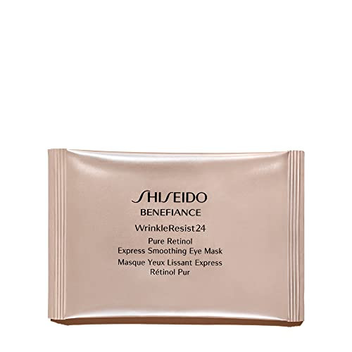 Shiseido Benefiance WrinkleResist24 - Pure Retinol Express Smoothing Eye Mask - 12 Sets of Two Eye Masks - Reduces Appearance of Wrinkles in 15 Minut