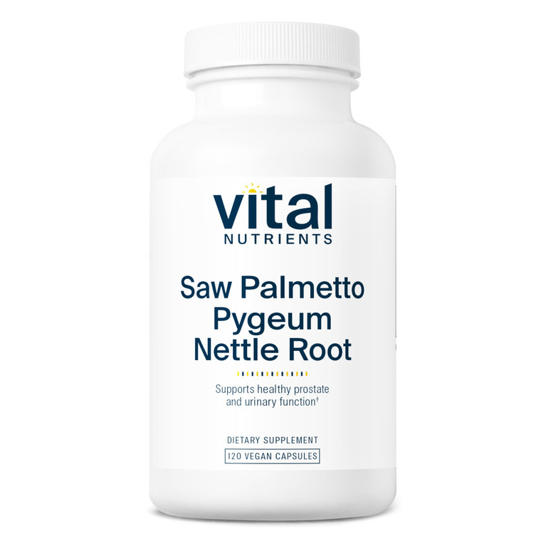 Vital Nutrients Saw Palmetto with Pygeum & Nettle Root - Vegan Saw Palmetto for Men Supports Healthy Prostate Function* - Gluten, Dairy, Soy Free - 1