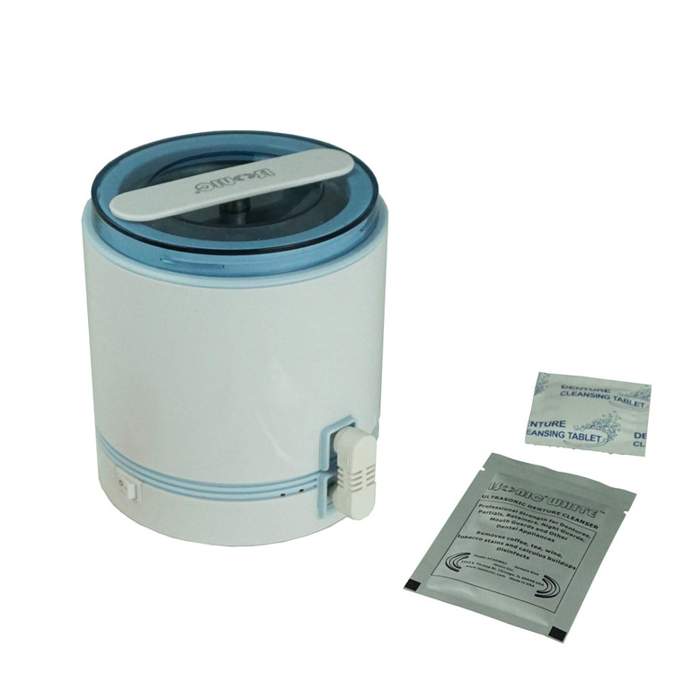 iSonic DS180 Portable Denture/Aligner/Retainer Cleaner for All Dental and Sleep apnea appliances, DC12V, AC100-240V Worldwide (DS180 Cleaner with Bat