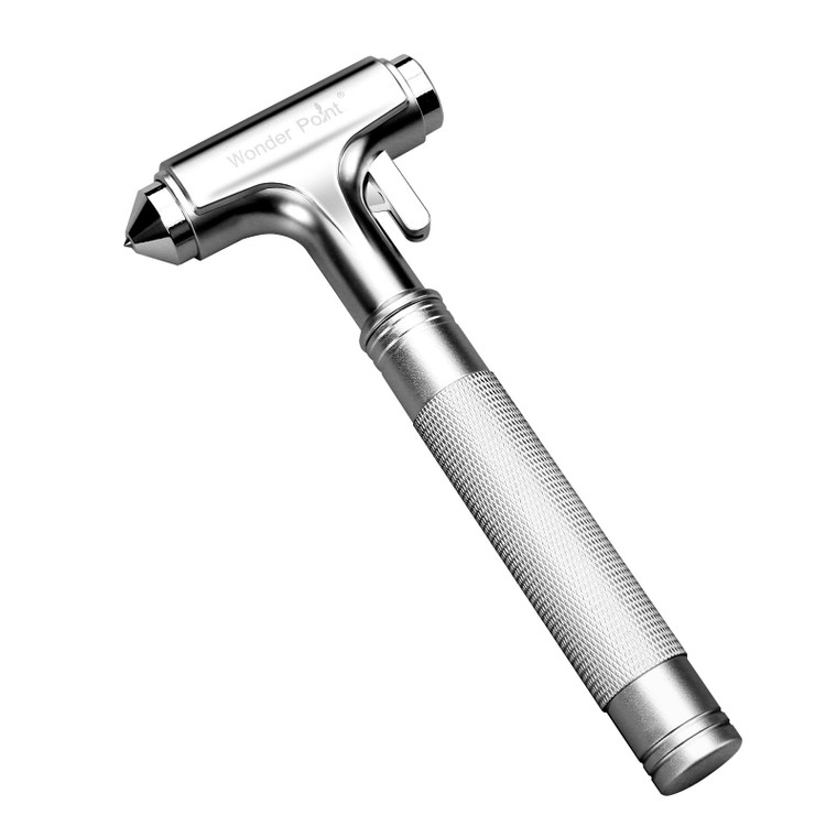 WONDER POINT Premium Car Glass Breaker with Seat Belt Cutter - Automotive Safety Hammer - Emergecy Escape Tool, Car Autoaccessory Metal Window Hammer