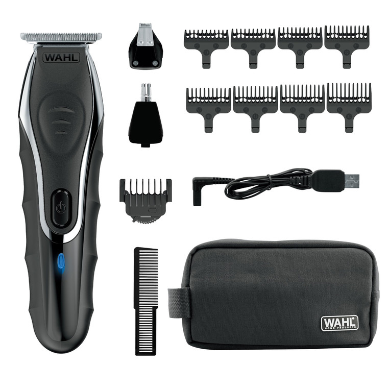 Wahl Aqua Blade® Rechargeable Wet/Dry Lithium-Ion Deluxe Beard Trimmer for Men - Interchangeable Heads for Detailing, Hair, Mustache and Body Groomin
