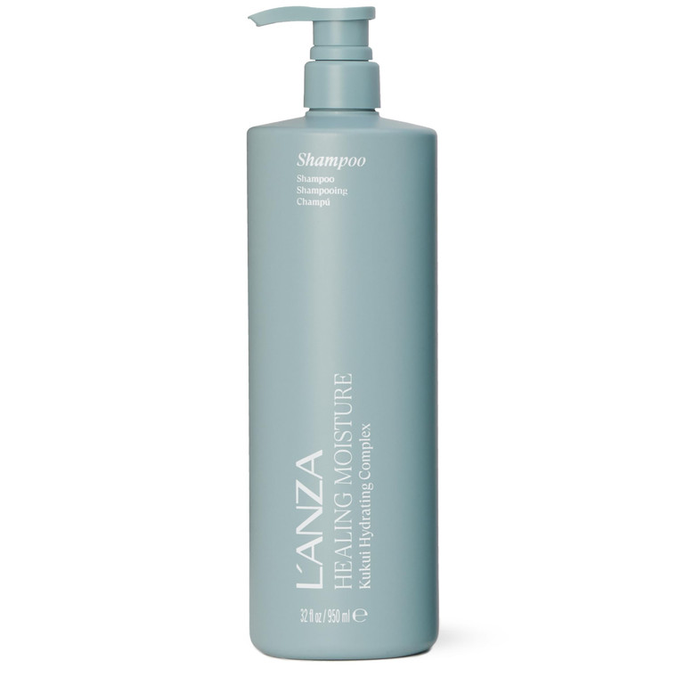 L'ANZA Healing Moisture Shampoo, Hydrates & Heals Damaged Hair, Deep Hydration, Softens, Anti-Frizz, Restores Elasticity, Color Safe Anti-Humidity Da