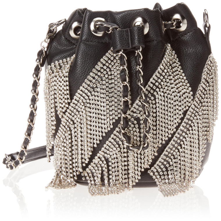 Betsey Johnson Fringe Benefits Bucket Crossbody