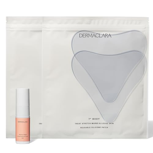 Dermaclara Silicone Patch Stretch Mark Kit - Pregnancy Stretch Mark Prevention, C Section Cover Up Belly Scar, Maternity Skincare, Silicone Gel Sheet