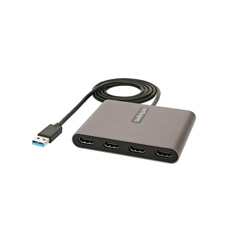StarTech.com USB 3.0 to Quad HDMI Adapter, USB to 4x HDMI Monitor Converter for Windows, TAA (no support for macOS/ChromeOS/Linux)