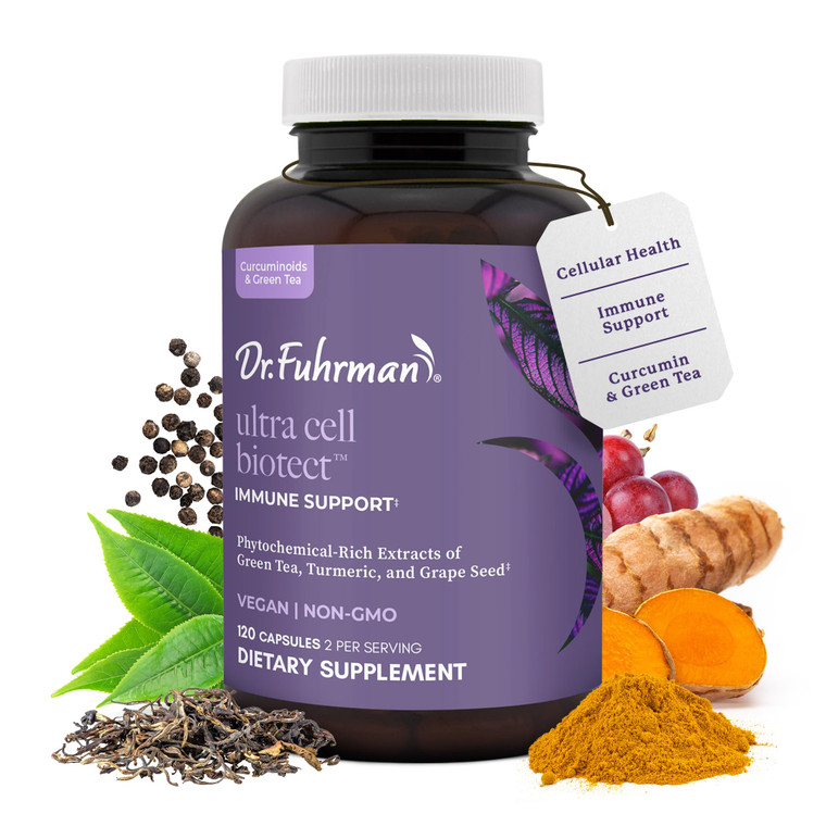 Ultra Cell Biotect- Powerful Antioxidant Support with Organic Turmeric, Black Turmeric, Green Tea, Black Pepper, and European Grape Seed for Optimal