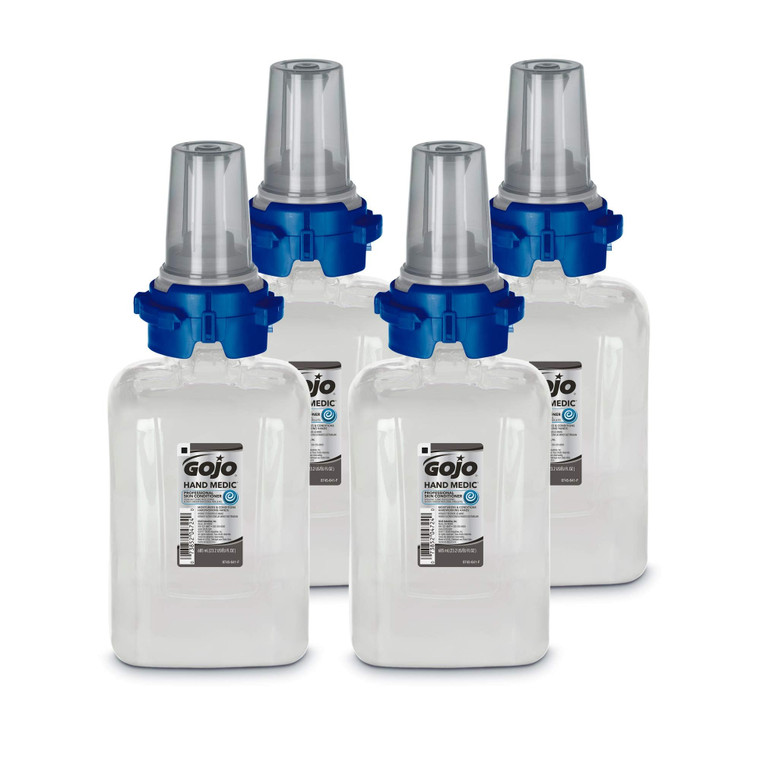 GOJO HAND MEDIC Professional Skin Conditioner for Industrial Environments, Fragrance Free, 685 mL Conditioner Refill ADX-7 Dispenser (Pack of 4)  87