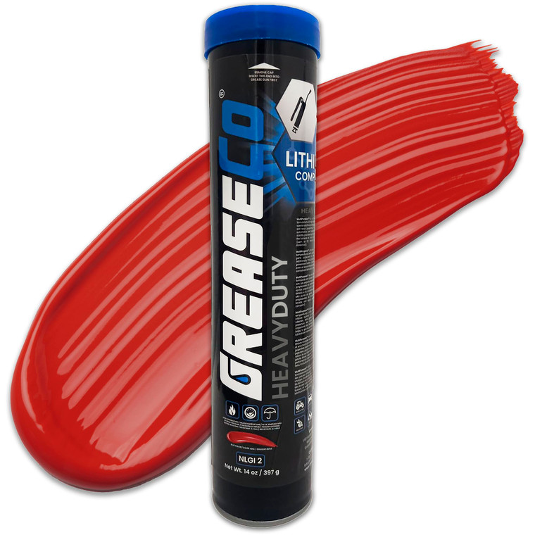 Red and Tacky Lithium Grease Tube | Wheel Bearing | High Temp | Axle | Automotive | Trailer | 5th Wheel | Ball Joint | Tractor | Single Cartridge for