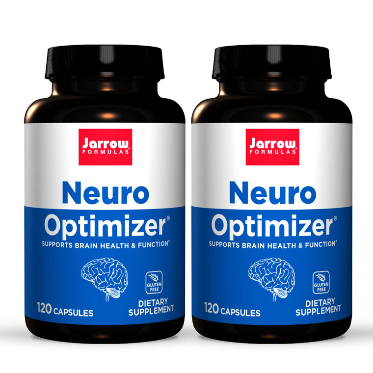 Jarrow Formulas Neuro Optimizer - 120 Capsules, Pack of 2 - Brain Health & Antioxidant Support - Includes 7 Neuro Nutrients - Gluten Free - 60 Total