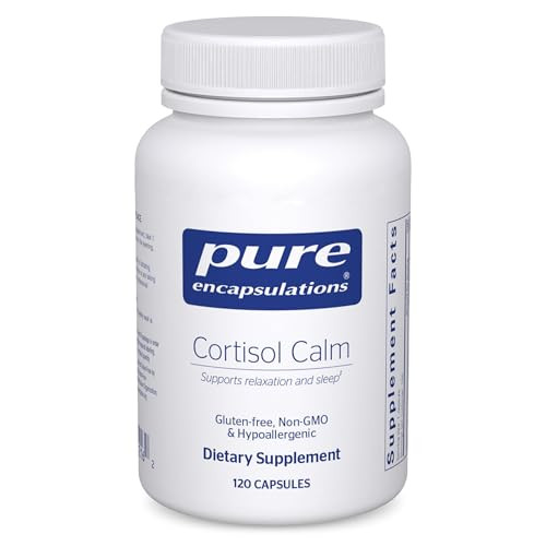 Pure Encapsulations Cortisol Calm - Supports Cortisol Health & Relaxation - Contains Ashwagandha & L-Theanine - Restful Sleep - 120 Capsules
