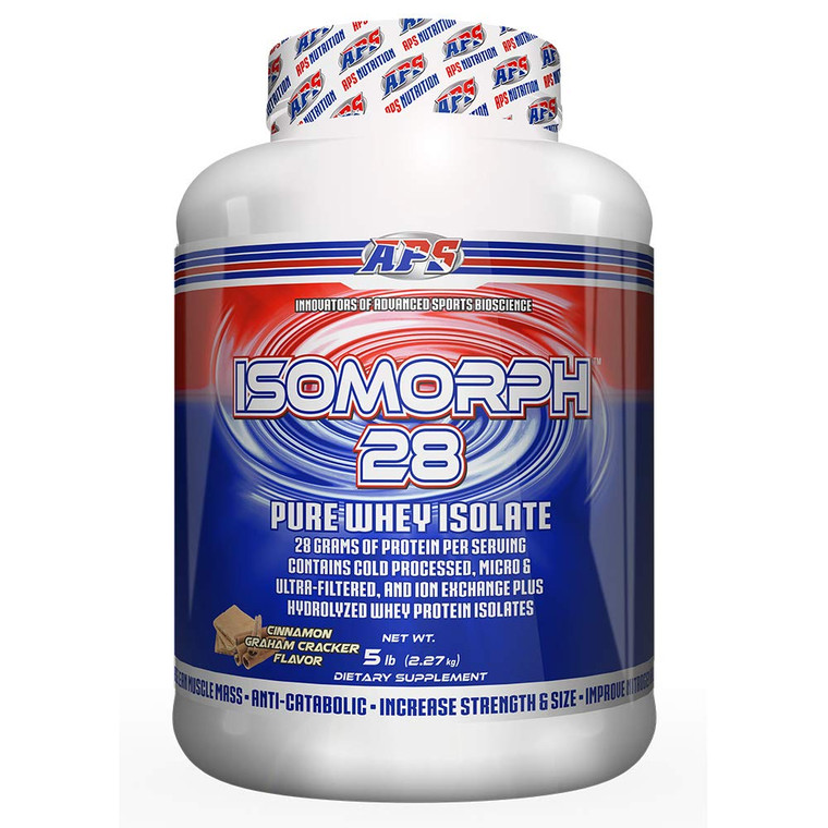 APS Nutrition Isomorph 28 Protein Powder | Pure Whey Isolate | Cold Pressed, Ultra- Filtered, & Ion Exchange Isolates | 28g Protein | 5 Pound (Cinnam