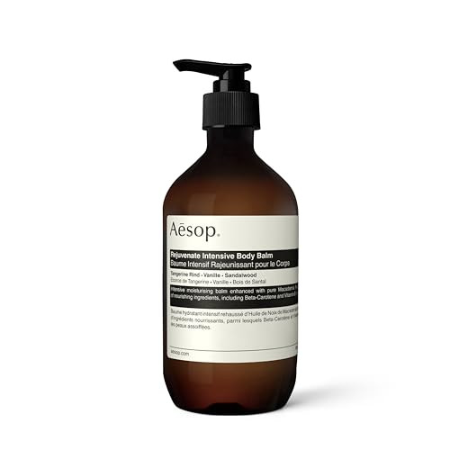 Aesop Rejuvenate Intensive Body Balm | Deeply Hydrate with Macadamia Nut Oil & Aloe Vera | Citrus, Vanilla, Woody Scent | 500 mL / 16.9 fl oz