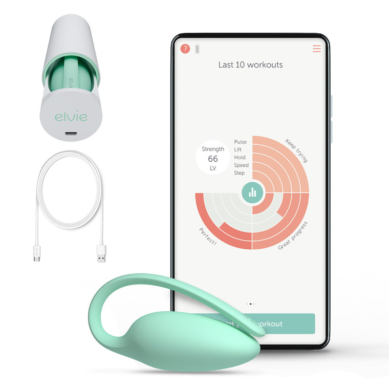 Elvie - App Controlled Women's Pelvic Floor Trainer, Smart Kegel Exerciser - Body Safe Muscle Strengthener Equipment