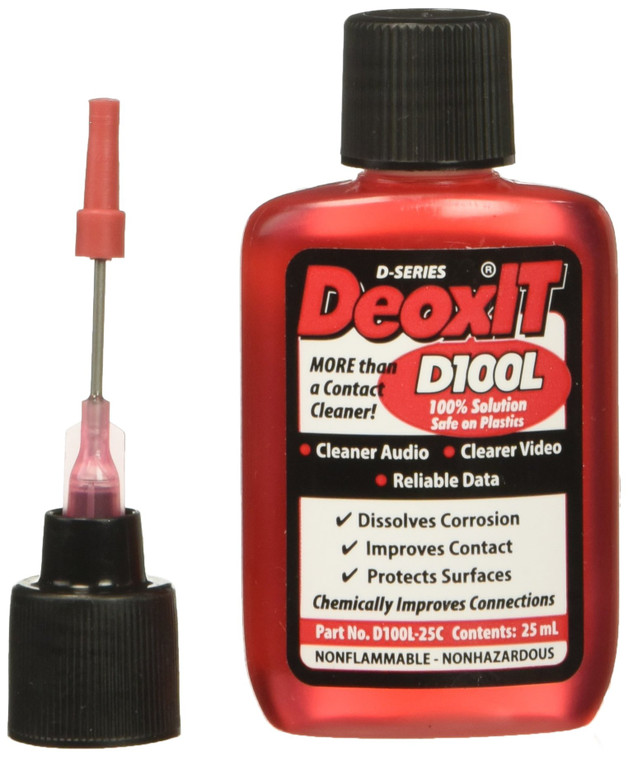 CAIG LABORATORIES DeoxIT D100L-25C Precision Needle Applicator, More Than A Contact Cleaner, 25 mL, Pack of 1