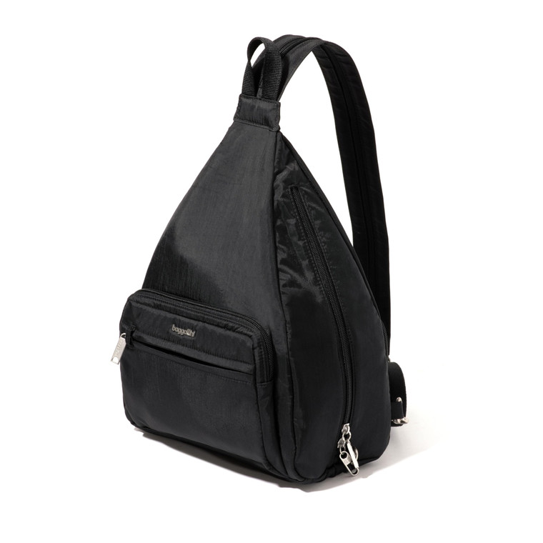 Baggallini Securtex Anti-Theft Vacation Convertible Sling, Black