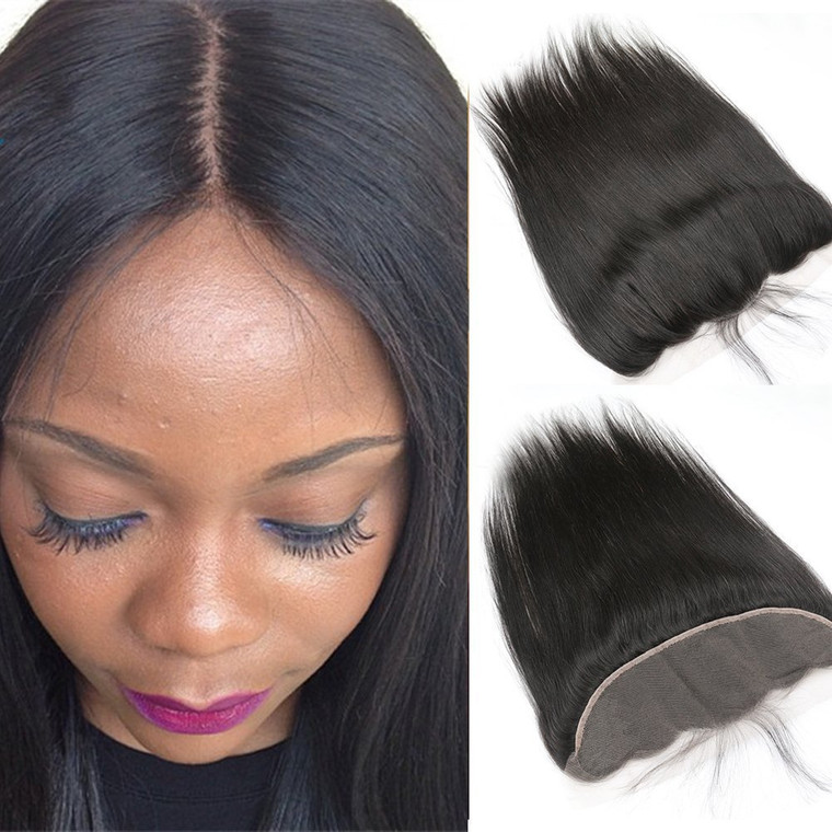 Sunday Hair Grade 7A Lace Frontal Closure 13x4 Ear To Ear Bleached Knots Full Lace Frontal With Baby Hair Brazilian Virgin Human Hair 18inch