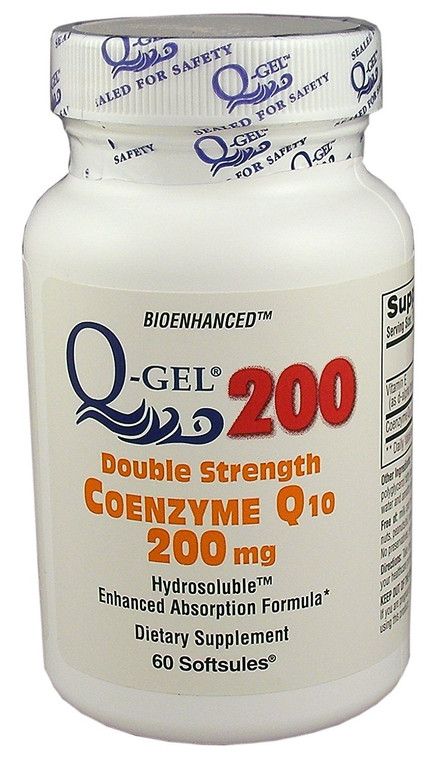 Q-Gel 200mg Double Strength Hydrosoluble CoQ10 (180 Softgels)