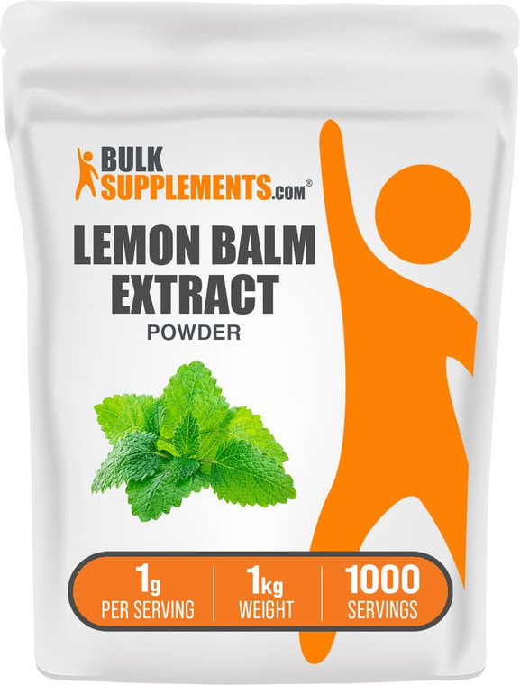 BulkSupplements.com Lemon Balm Extract Powder - Melissa Officinalis, Lemon Balm Powder - Vegan & Gluten Free, 1g per Serving, 1kg (2.2 lbs) (Pack of